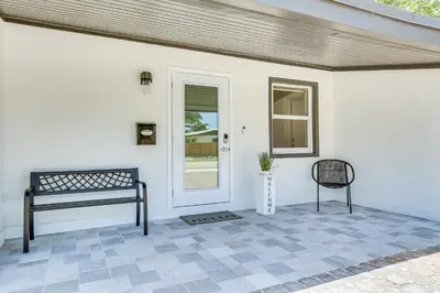 a porch with a bench and a window at Fort Lauderdale Vacation Rental about 8 Mi to Beaches! in Fort Lauderdale