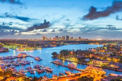 a view of a river with boats docked at Oceana @ Casa Del Sol in Fort Lauderdale