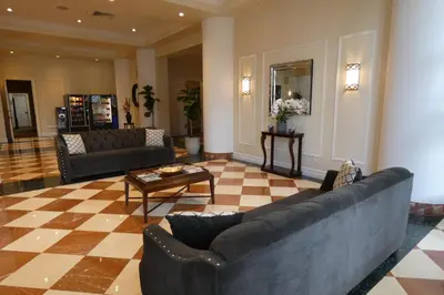 a living room with a couch and a table at 3BR Condo in Sunny Isles Beach in Miami Beach