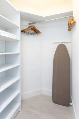 a walk in closet with a surfboard in it at HYDE 2BR Panoramic Oceanview - No Resort Fees & Free Parking Exclusive to This Unit T3801 in Hollywood