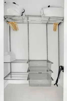a room with shelves and stairs in a closet at 3BR Penthouse with European Flair n Amazing Views in Miami