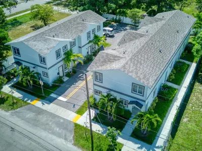 an aerial view of a house at Sistrunk Shades Villa #5 - New Townhome in Downtown Fort Lauderdale in Fort Lauderdale