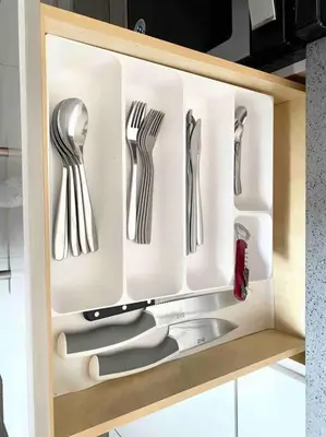 a drawer filled with utensils in a kitchen at GREAT LOCATION Downtown/Airport/South Beach in Miami