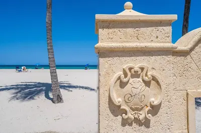a sand sculpture of an object on a beach at Lovely Studio Walking Distance To Ocean - Suite 7 in Hollywood