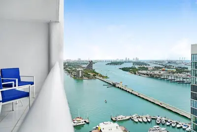 a view of a river from a room with a window at Day Dreamer! Water & Miami City Views! in Miami