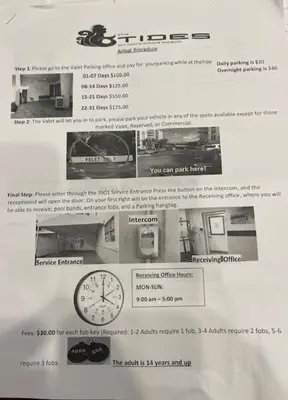 a page of a newspaper with a picture of a clock at Tides Condominiums in Hollywood
