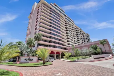 a rendering of the exterior of a building at Cozy Ocean View Condo Beach Service 1015 in Miami Beach