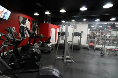 a gym with several treadms and cardio machines at Castle 727 Studio with balcony and Ocean view, Pool, Tennis, Beach Access, Free Parking in Miami Beach