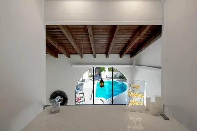 a room with a pool in the middle of a building at Villa at St James Unit A Luxury Pool Villa, Pet Friendly in Miami
