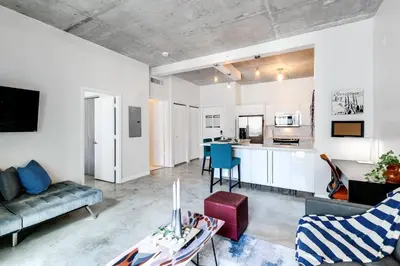 a living room with a couch and a table at Super convenient 1br apartment in Downtown 4 p 1708 in Miami