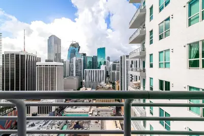 a view of a city skyline from a building at Stylish 2br Apt in Downtown City View 3208 in Miami