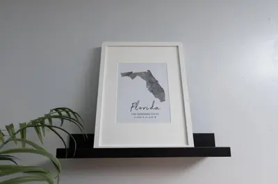 a picture of a frame on a shelf with a plant at Short Walk to Wilton Drive Apt1 in Fort Lauderdale