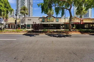 an empty street in a city with tall buildings at Rustic Retreats Modern 1BR for 2 guests in the heart of Fort Lauderdale in Fort Lauderdale