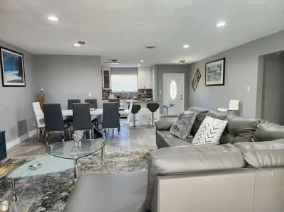 a living room with a couch and a table at The Perfect Vacation Getaway ! in Miami