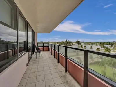 a balcony with a view of the ocean at Huge 2BD Miami beach with beach service - 720 in Miami Beach