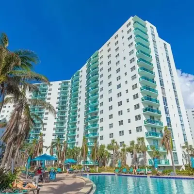 Tides building over the beach apartments