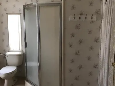 a bathroom with a toilet and a shower at 1233 Apartment 1 Miami in Tamiami