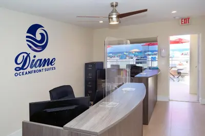 a office with a sign on the wall at Diane Oceanfront Suites in Hollywood