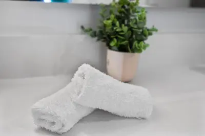 a pair of white socks next to a potted plant at Sublime property in the heart of downtown Miami in Miami