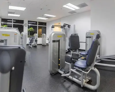 a gym with chairs and machines in a room at Sublime 1 BED 1 BTH • Brickell BAY & CITY VIEW in Miami