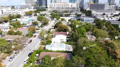 an aerial view of a city with buildings at House 2 Bedrooms plus CouchBed Best Location MIami Private Parking, Laundry, Storage for Luggage in Miami