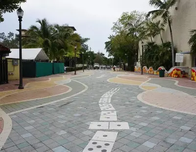 a drawing of a crosswalk on a street at B2 Best Value on Private Bedroom with Private Bathroom in Little Havana, Miami in Miami