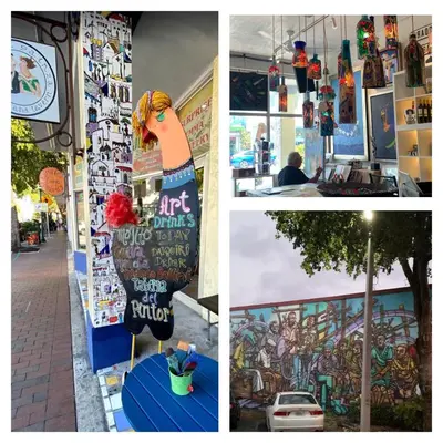 a collage of pictures of a restaurant with a chicken on the wall at B4 Best Value on Private Bedroom with Private Bathroom in Little Havana, Miami in Miami