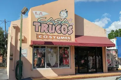 a store with a sign that reads casa trucos costumes at B5 Best Value on Private Bedroom with Private Bathroom in Little Havana, Miami in Miami