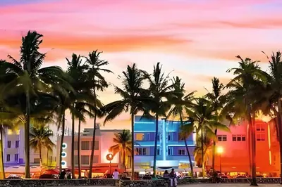 a group of palm trees in front of a building at Million Dollar Penthouse with Pool Amazing Views in Hallandale Beach