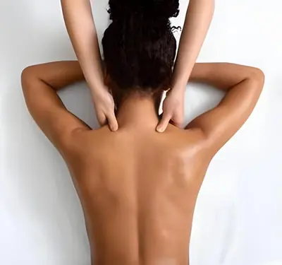 a back view of a naked woman with her hands on her back at Million Dollar Penthouse with Pool Amazing Views in Hallandale Beach