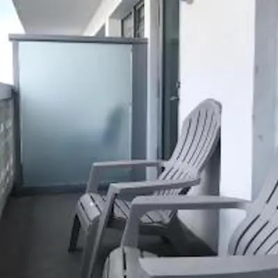 two chairs sitting in an empty room at Congress Ocean Drive in Miami Beach