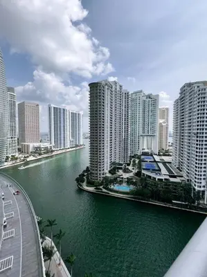 a river in a city with tall buildings at Luxury condo in Icon W hotel Brickell in Miami