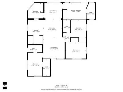 a floor plan of a house at Private Waterfront Paradise in Hollywood
