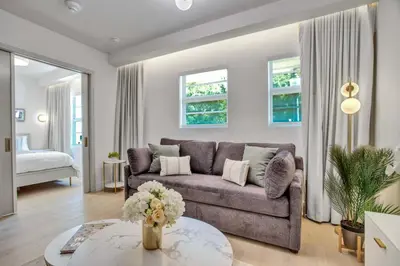 a living room with a couch and a table at Vonder Miami Beach - Unit 3 in Miami Beach