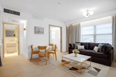 a living room with a couch and a table at Vonder Miami Beach - Unit 9 in Miami Beach