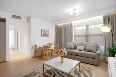 a living room with a couch and a table at Vonder Miami Beach - Unit 11 in Miami Beach