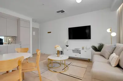 a living room with a couch and a table at Vonder Miami Beach - Unit 12 in Miami Beach