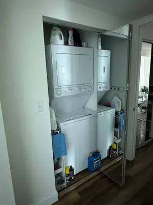 a kitchen with a white refrigerator in a room at North Bay Village - perfect view in Miami Beach