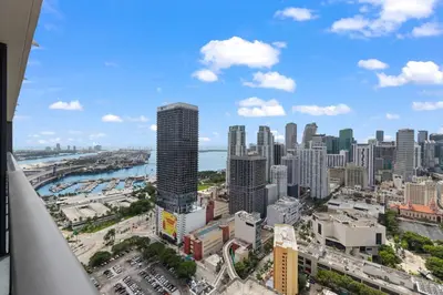 a view of a city from a building at Ultimate Elegance Studio with Panoramic City Views in Miami