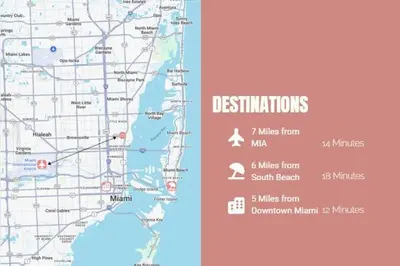 a map ofitzerland with directions to different cities at Casa Siesta- Hot tub Home Gym and Modern Design in Miami
