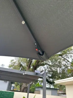 a close up of the underside of a patio umbrella at Modern Home w Jacuzzi Near Wynwood-Design District-MIA Airport in Miami