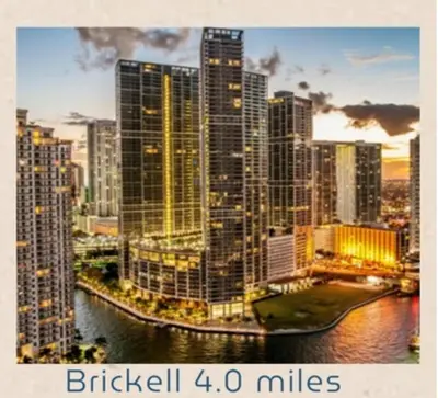 a picture of a large city with tall buildings at 5 Star Feel in Miami Prime Location in Miami