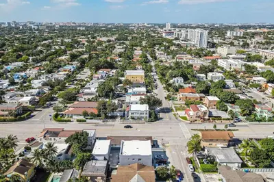 an aerial view of a city with buildings at Magical 2 BR Apartment 5 mins to Brickell Best Area in Miami in Miami