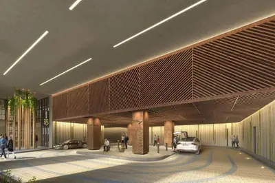 a rendering of the lobby of a building at NEW Luxury Bay View Downtown 1 Bedroom in Miami
