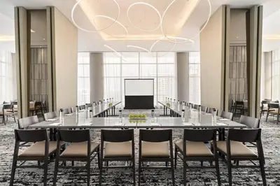 a large conference room with a long table and chairs at Hollywood SkyView Penthouse in Hollywood