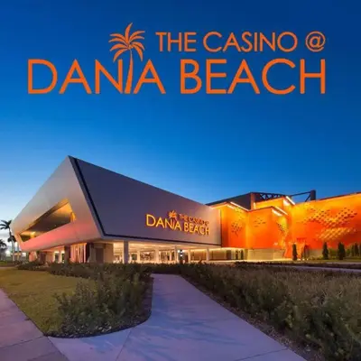 a sign for the casino of the casino of a beach at Amazing Deal! Dania Beach Home with Pool & Jacuzzi in Dania Beach