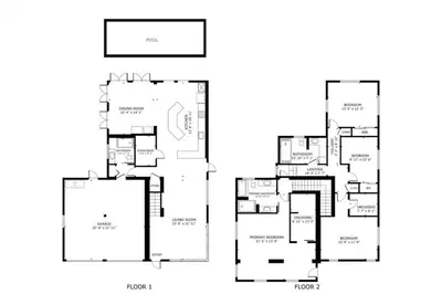 a floor plan of a house at Steps to Beach, Pool, Backyard Oasis, Game Room in Fort Lauderdale