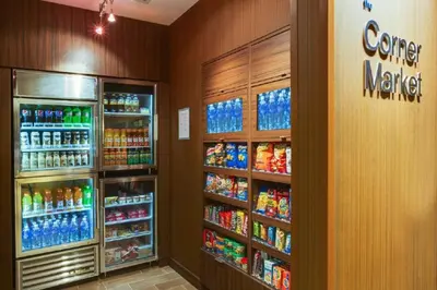 a convenience store aisle with drinks and soft drinks at Fairfield Inn & Suites by Marriott Fort Lauderdale Pembroke Pines in Pembroke Pines