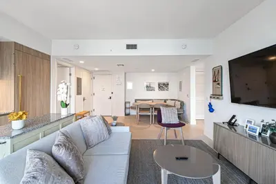 a living room with a couch and a table at Grand Vista 4501 in Miami