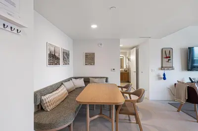 a living room with a couch and a table at Grand Vista 4501 in Miami
